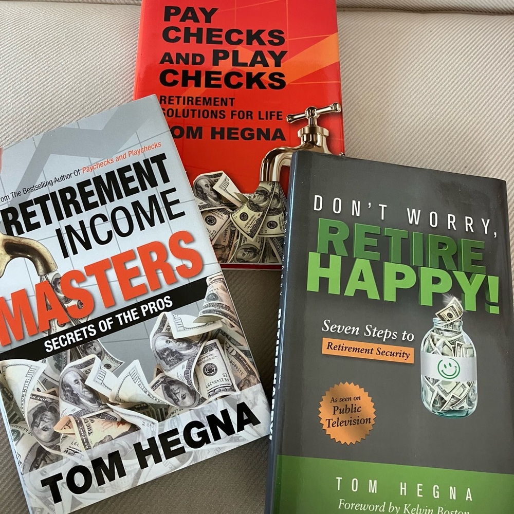Tom Hegna Retirement Planning Book Set - 3 hardback books -NEW